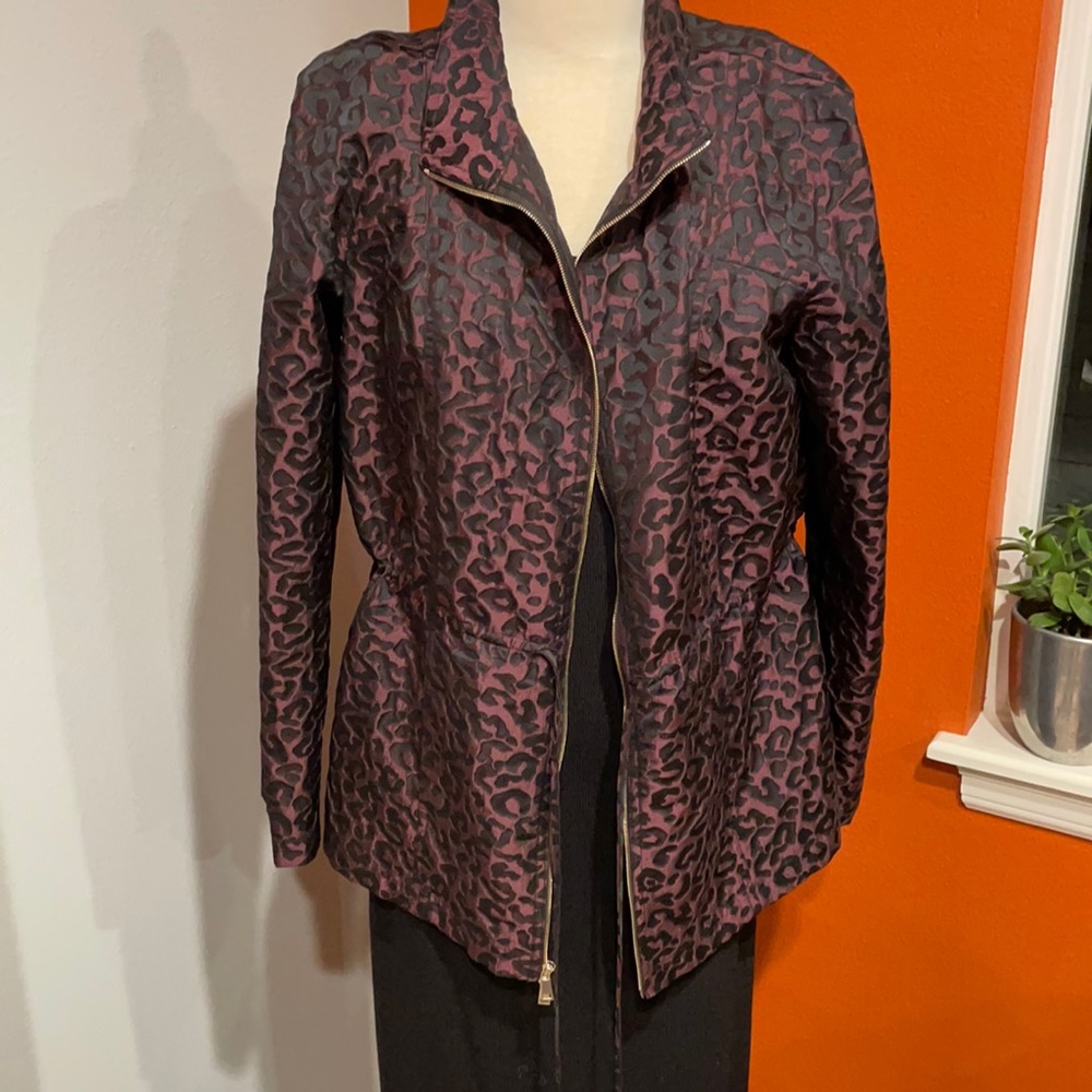 St John Leopard Print Jacket